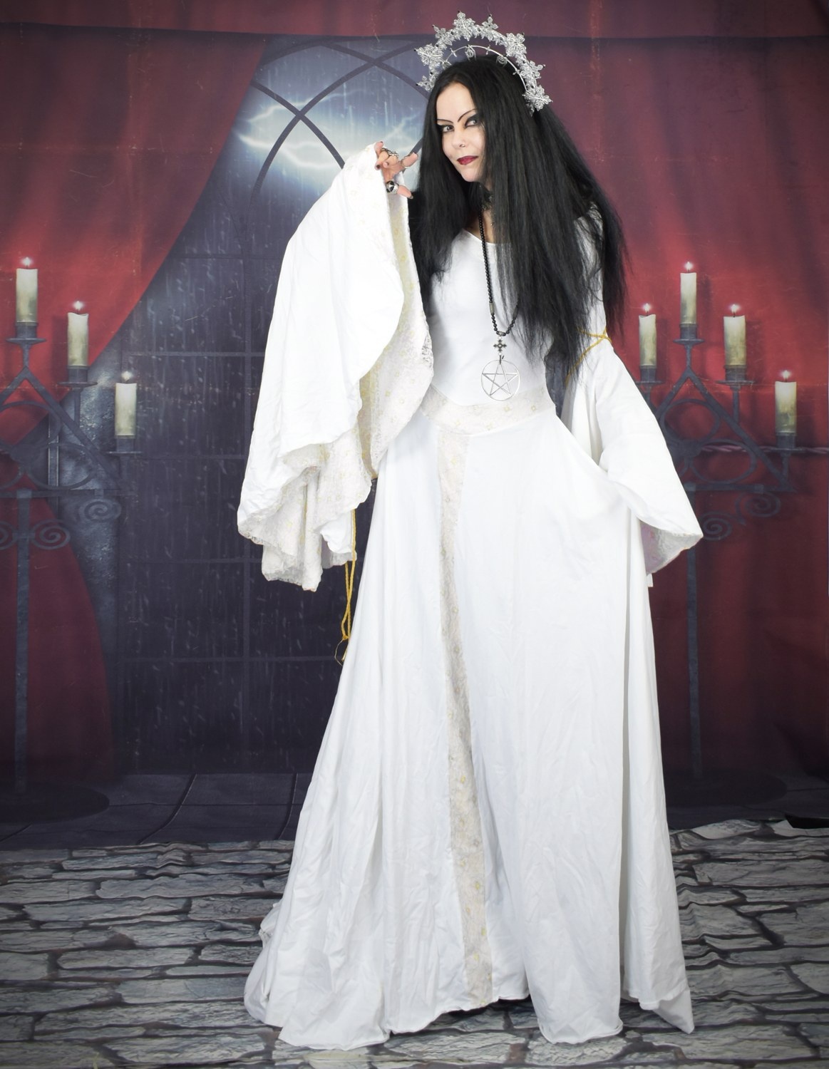 Eowyn - White Lady of Rohan Gown - Lord of the Rings Cosplay Dress by Moonmaiden Gothic Clothing