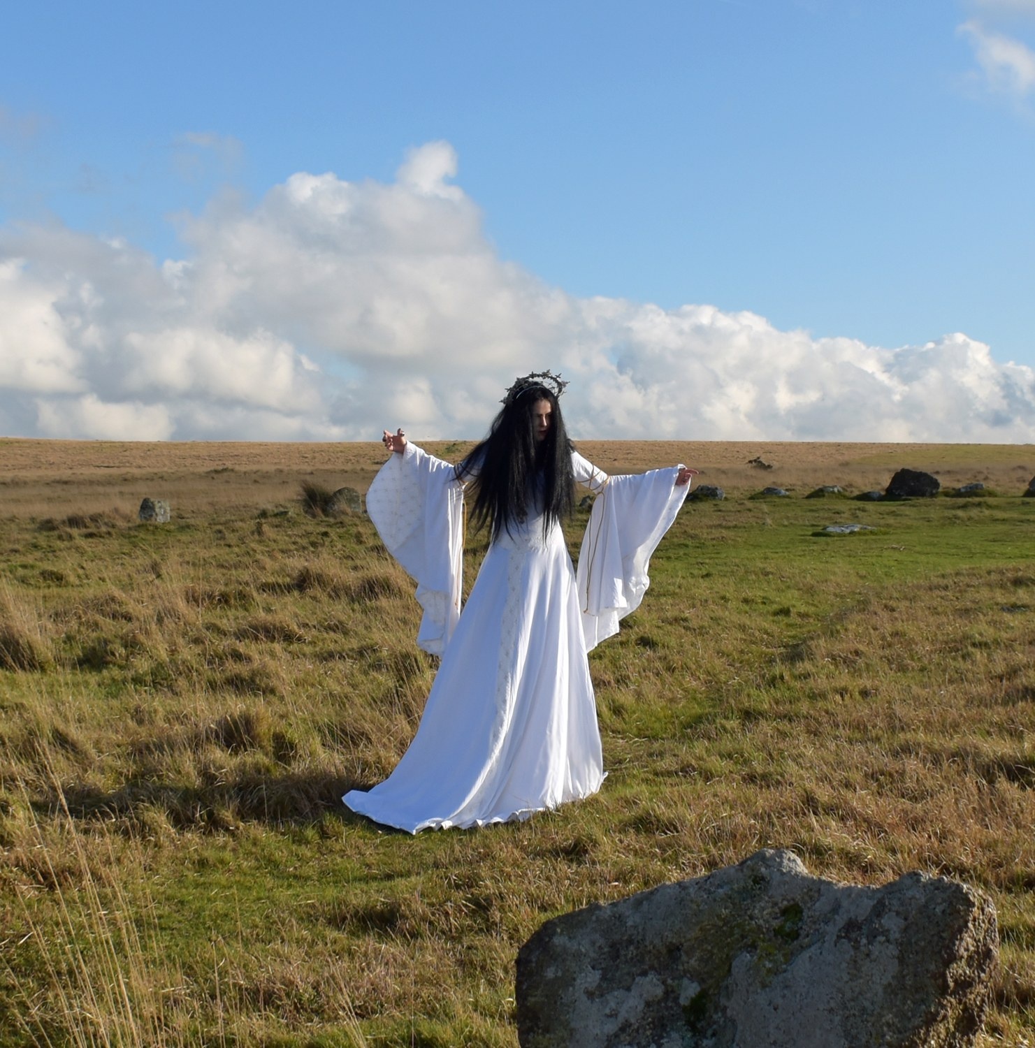 Eowyn - White Lady of Rohan Gown - Lord of the Rings Cosplay Dress by Moonmaiden Gothic Clothing