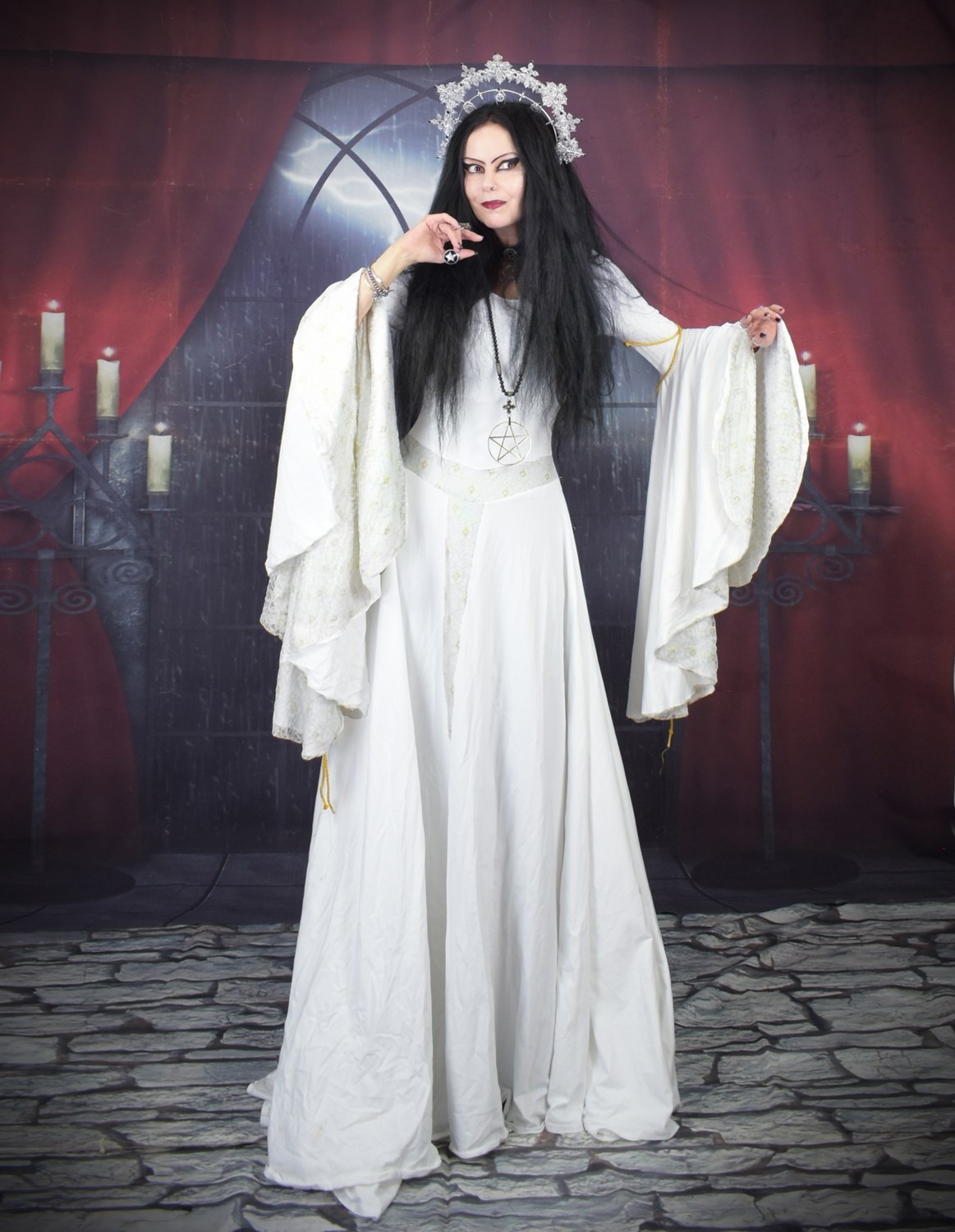 Eowyn - White Lady of Rohan Gown - Lord of the Rings Cosplay Dress by Moonmaiden Gothic Clothing