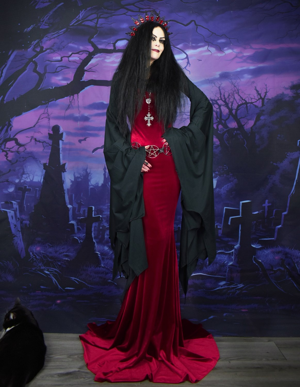 Nosferellla Bolero � cotton jersey batwing sleeved goth witch bolero by Moonmaiden Gothic Clothing