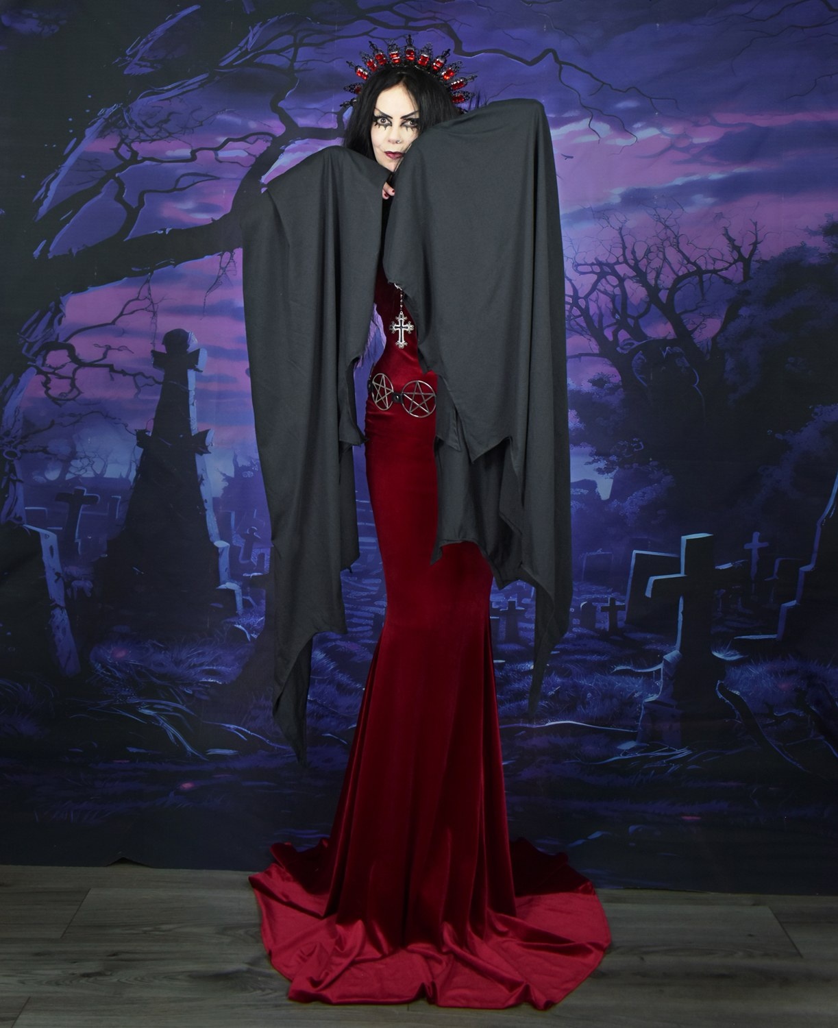 Nosferellla Bolero � cotton jersey batwing sleeved goth witch bolero by Moonmaiden Gothic Clothing