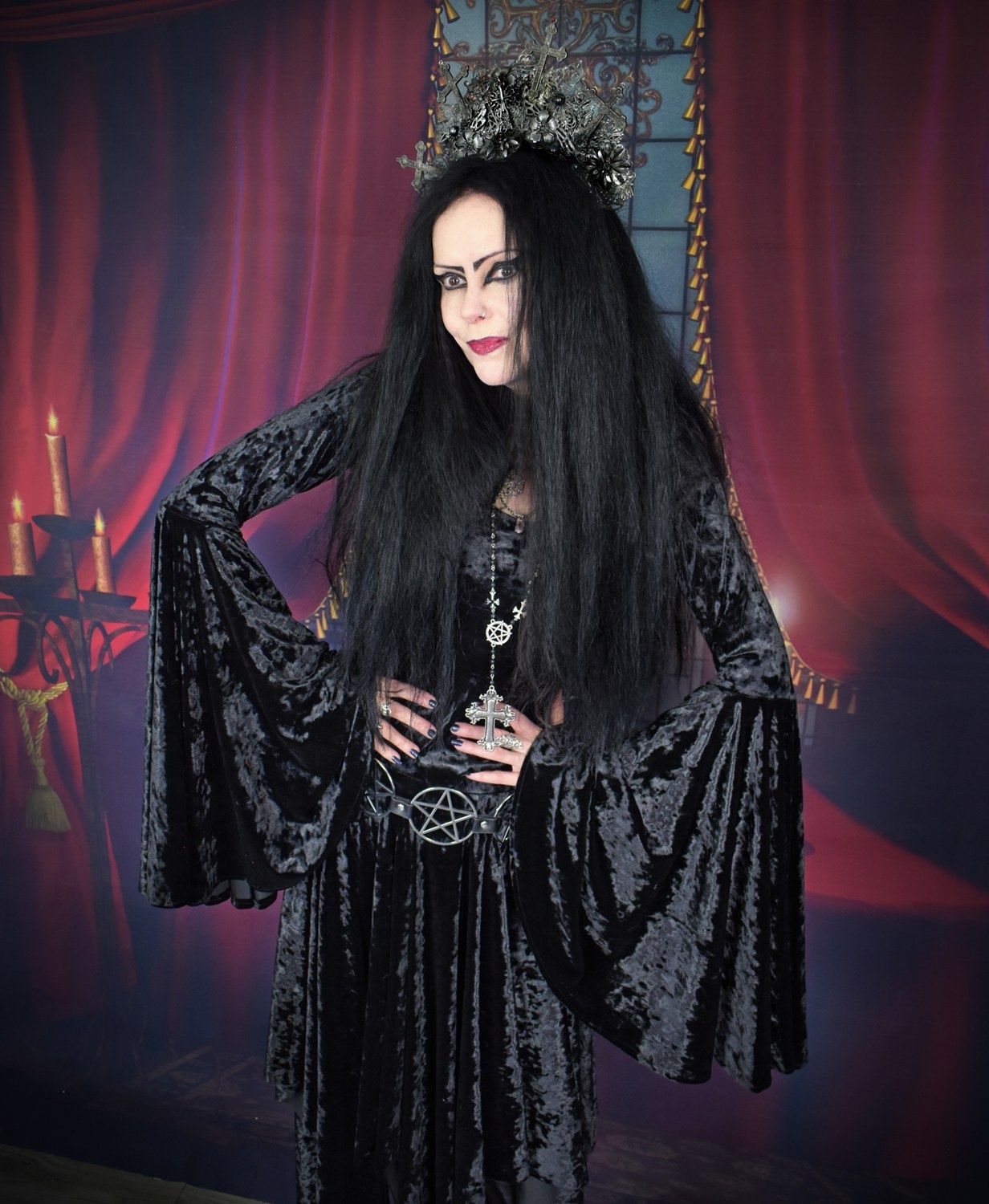 Haut De Muerte Top - Nancy Craft inspired velvet top by Moonmaiden Gothic Clothing