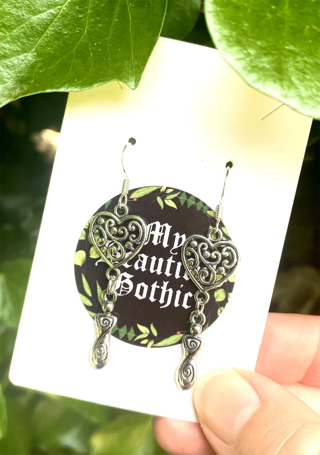 Heart & Goddess Earrings by My Beautiful Gothic
