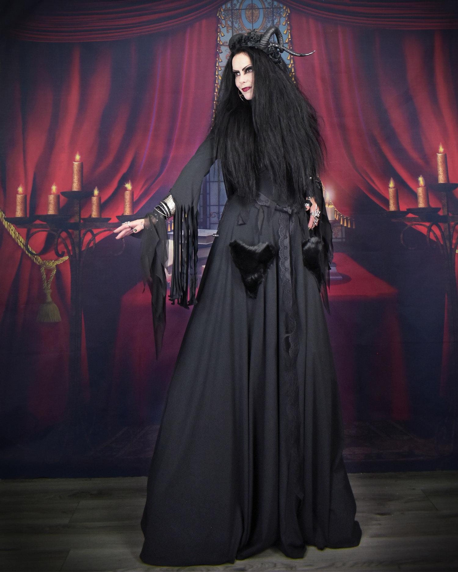 Queen Beruthiel Gown; the first gothic dress designed specifically for cat owners!!! :D