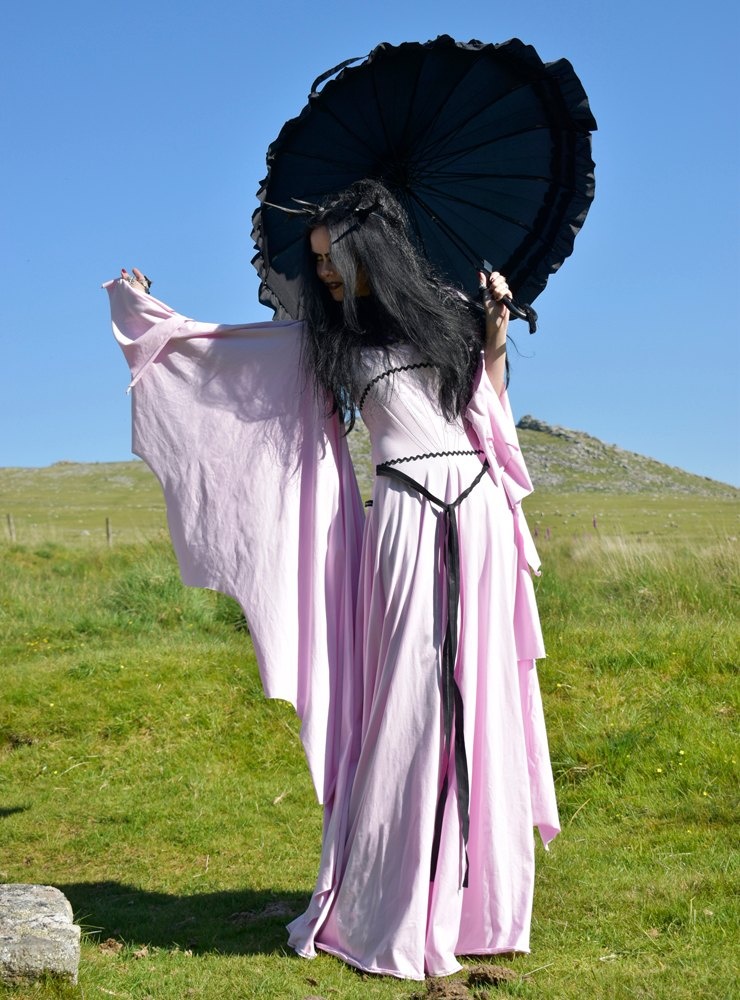 Lily Munster Deluxe Gown - cotton lycra halloween cosplay costume, based on the iconic dress worn by Yvonne de Carlo in the Munsters