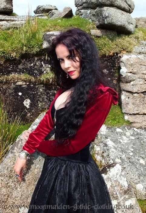 Salem Bolero - steamed velvet goth steampunk shrug by Moonmaiden Gothic Clothing