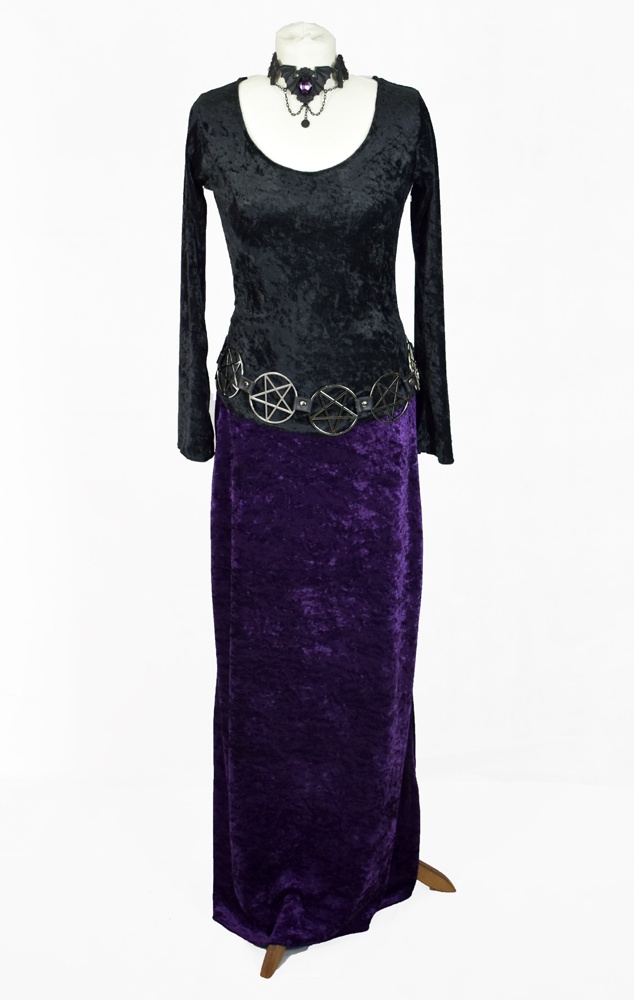 Vamp Side Split Skirt and Lisian Top by Moonmaiden Gothic Clothing