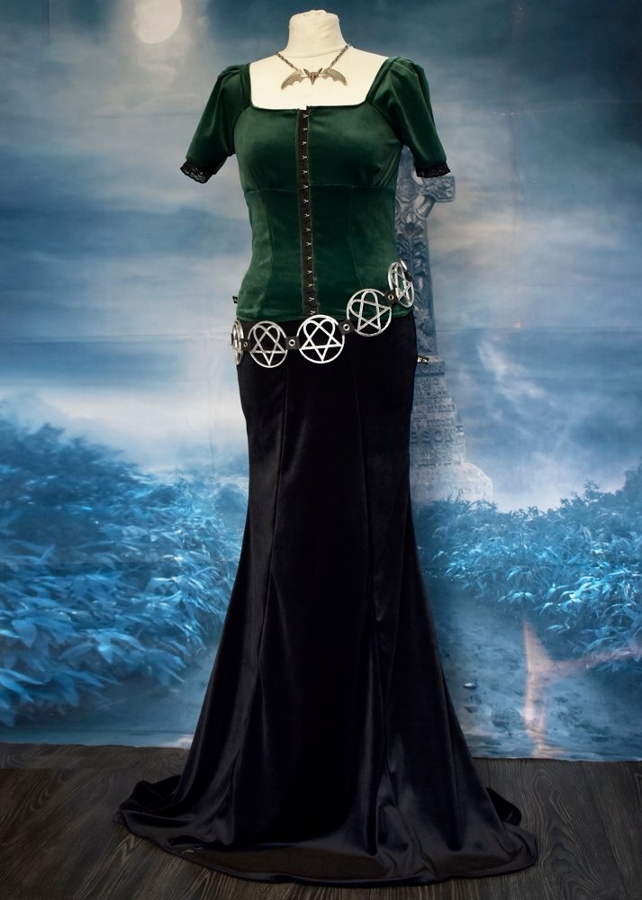 Moonshadow Perfidia Skirt and Elwyn Top by Moonmaiden Gothic Clothing