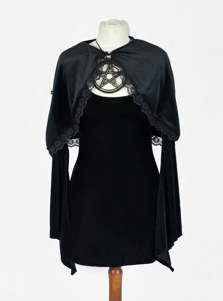 Adella Shawlero - steamed velvet goth steampunk shawl bolero by Moonmaiden Gothic Clothing