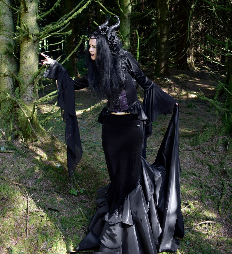 Vale of Tears Top - Steamed Velvet steampunk goth witch top by Moonmaiden Gothic Clothing