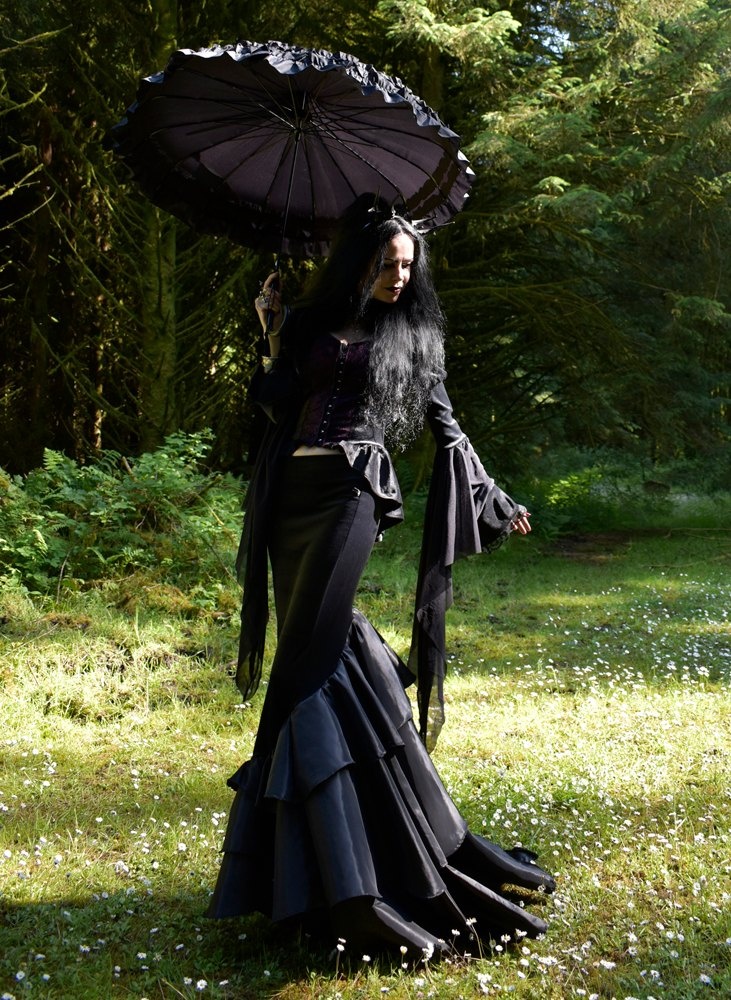 Vale of Tears Top - Steamed Velvet steampunk goth witch top by Moonmaiden Gothic Clothing