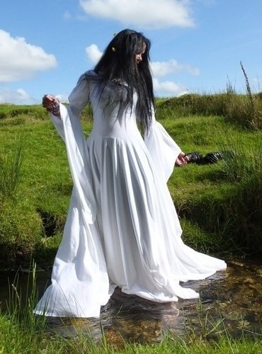 Morwenna Gown - cotton lycra medieval witch pirate princess dress by Moonmaiden Gothic Clothing