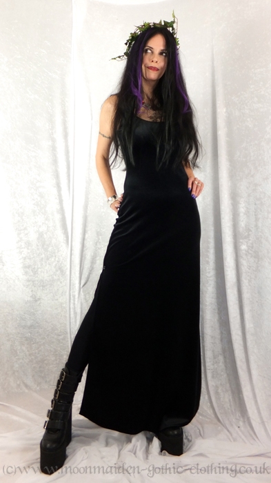 Long Black Widow Dress