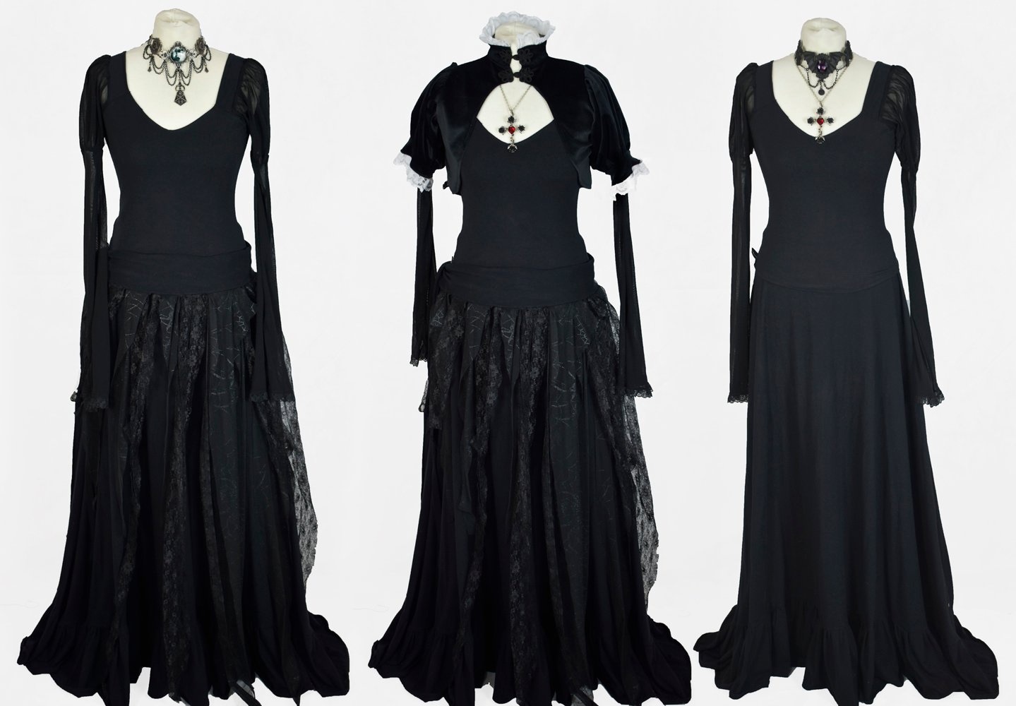 Wonderfully Witchy Belt worn with Witches Tears Skirt, Princess Spookerina Bolero and Gofficeia Mesh Top