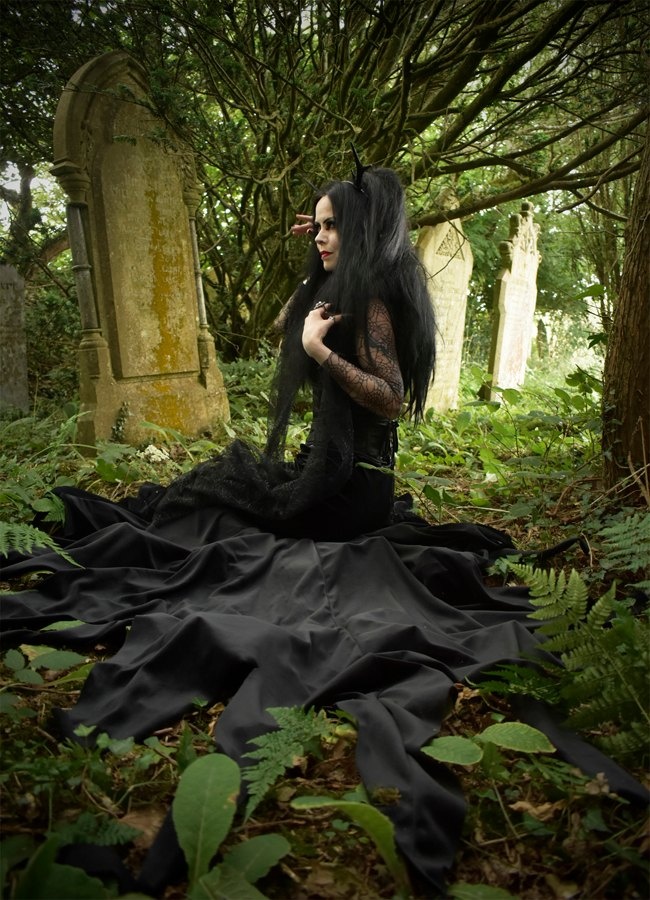 Morticia Ellie Gown - New Addams Family cosplay costume by Moonmaiden Gothic Clothing