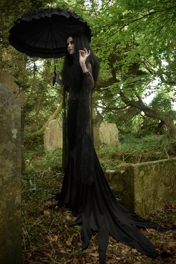 Morticia Ellie Gown - New Addams Family cosplay costume by Moonmaiden Gothic Clothing