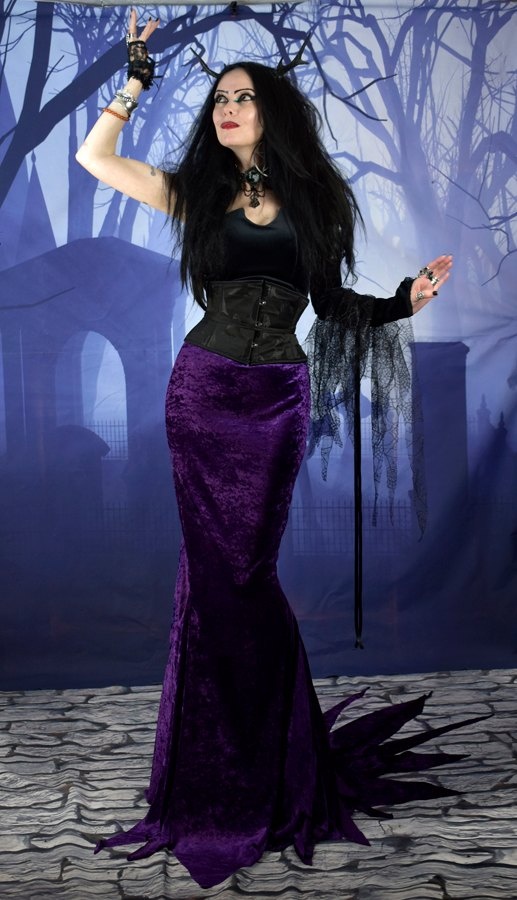 Morticia Addams Gloves by Moonmaiden Gothic Clothing