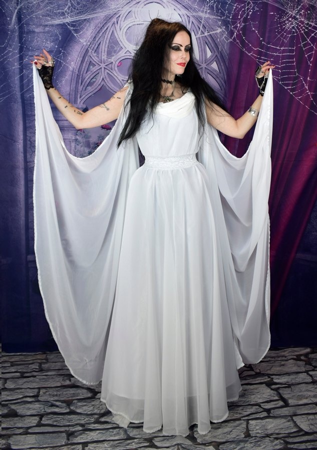Lily Munster Nightgown - yvonne de carlo cosplay costume by Moonmaiden Gothic Clothing
