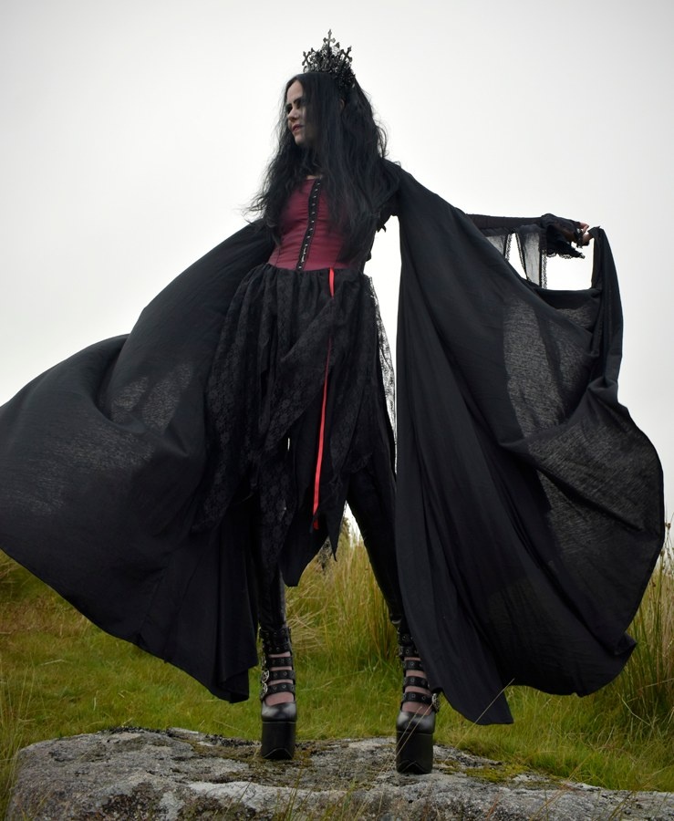 Fae of the Falls Bolero - cotton jersey witch top by Moonmaiden Gothic Clothing