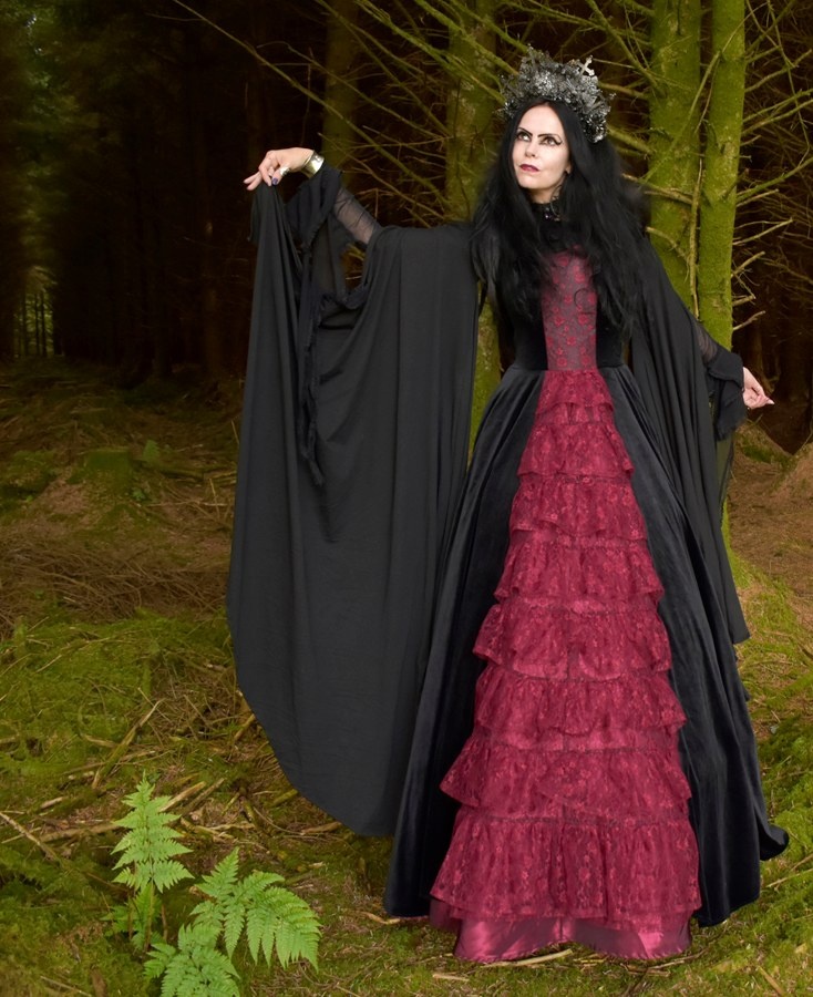 Fae of the Falls Bolero - cotton jersey witch top by Moonmaiden Gothic Clothing