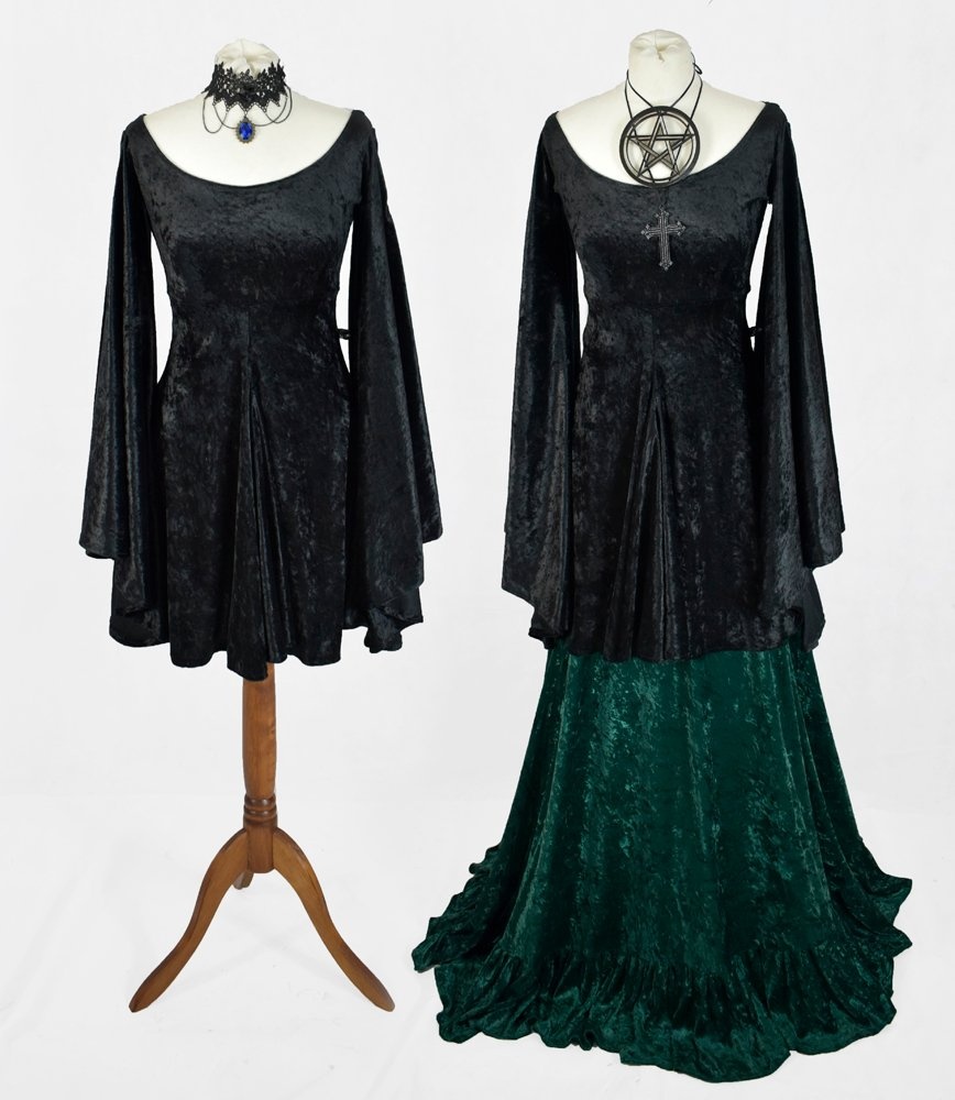 Velvet Fae of the Falls Minidress with Witches Tears Skirt