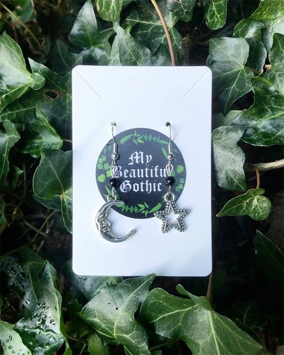 Moon and Star Earrings