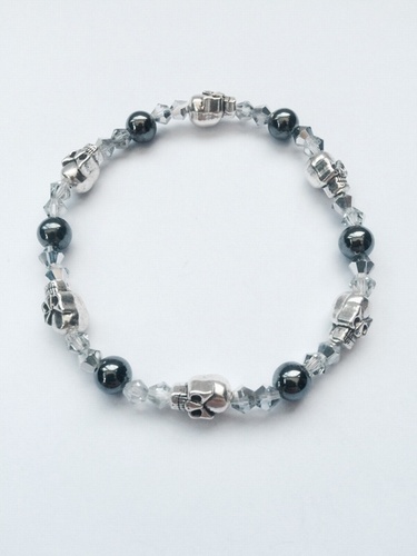 My Beautiful Gothic Hematite &amp; Skull bracelet