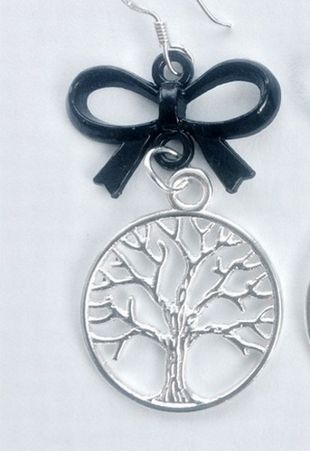 My Beautiful Gothic Tree of Life &amp; Bow earrings