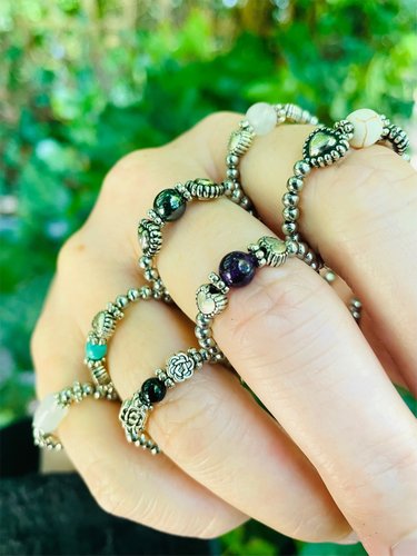 Rainbow Moonstone Ring