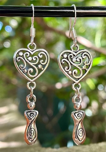 Heart & Goddess Earrings